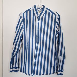 J. Crew blue stripe long sleeve shirt